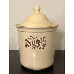 Vintage Iconic Pfaltzgraff Stoneware Village #507 2 3/4 quart Sugar Canister